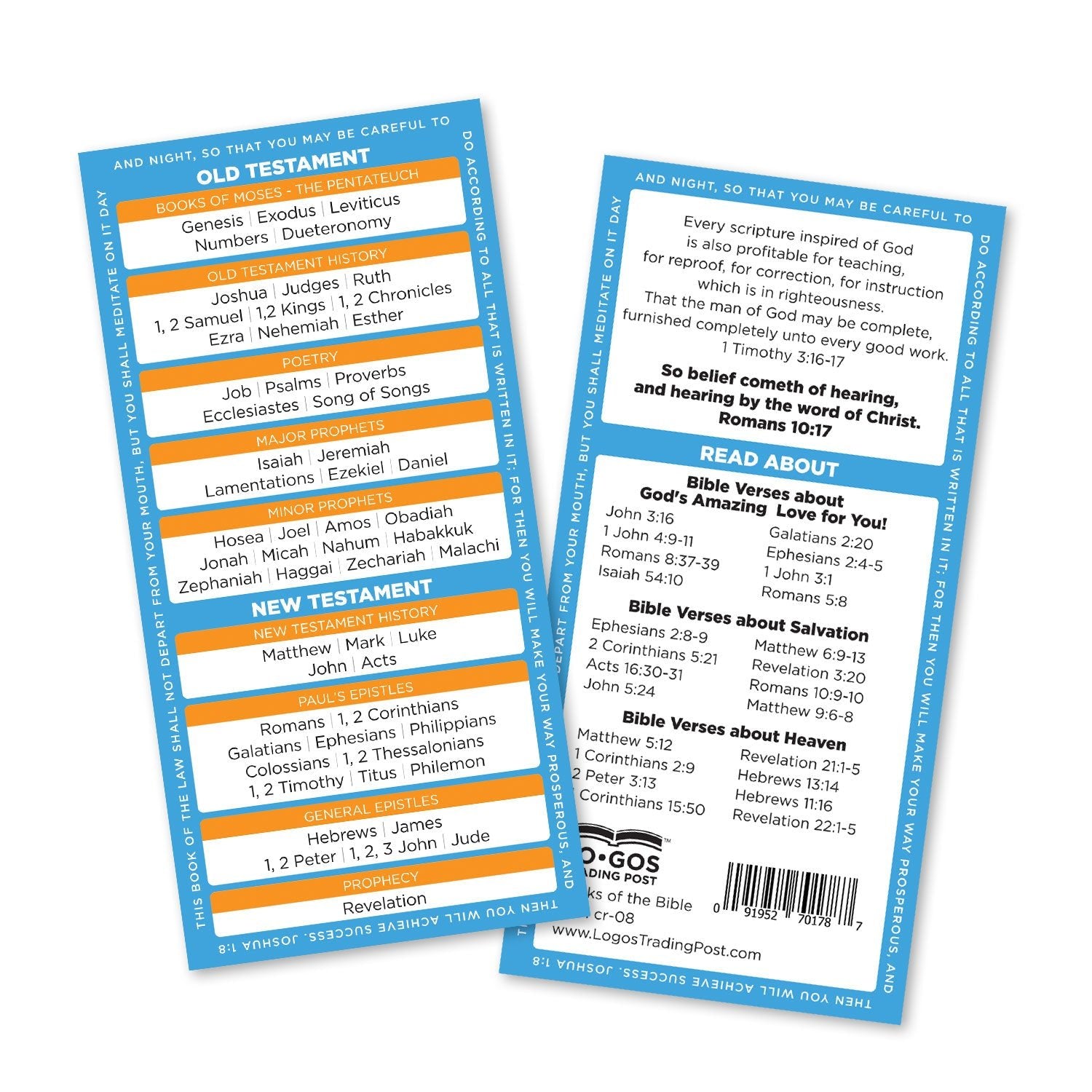 Books of the Bible Bookmark, Pack of 10