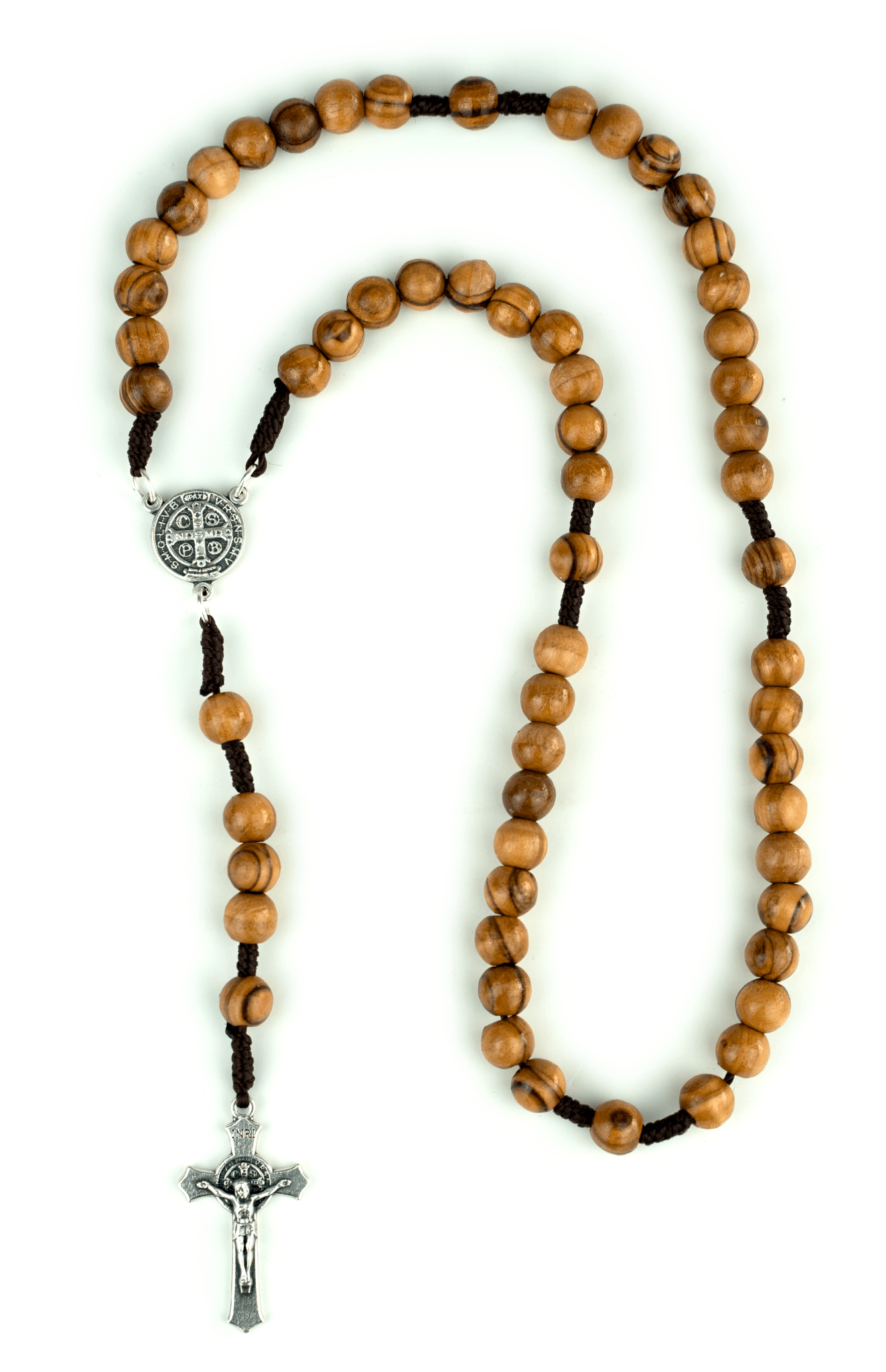 Olive Wood Rosary Saint Benedict