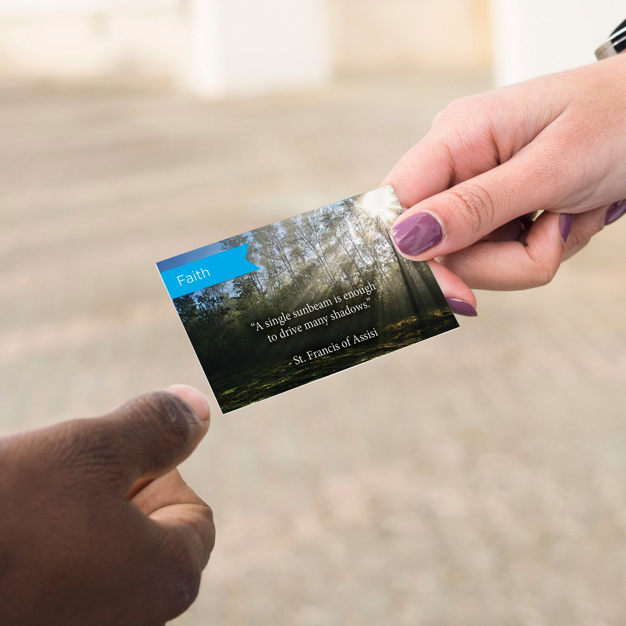 Faith, St. Francis, Pass Along Scripture Cards, Pack 25