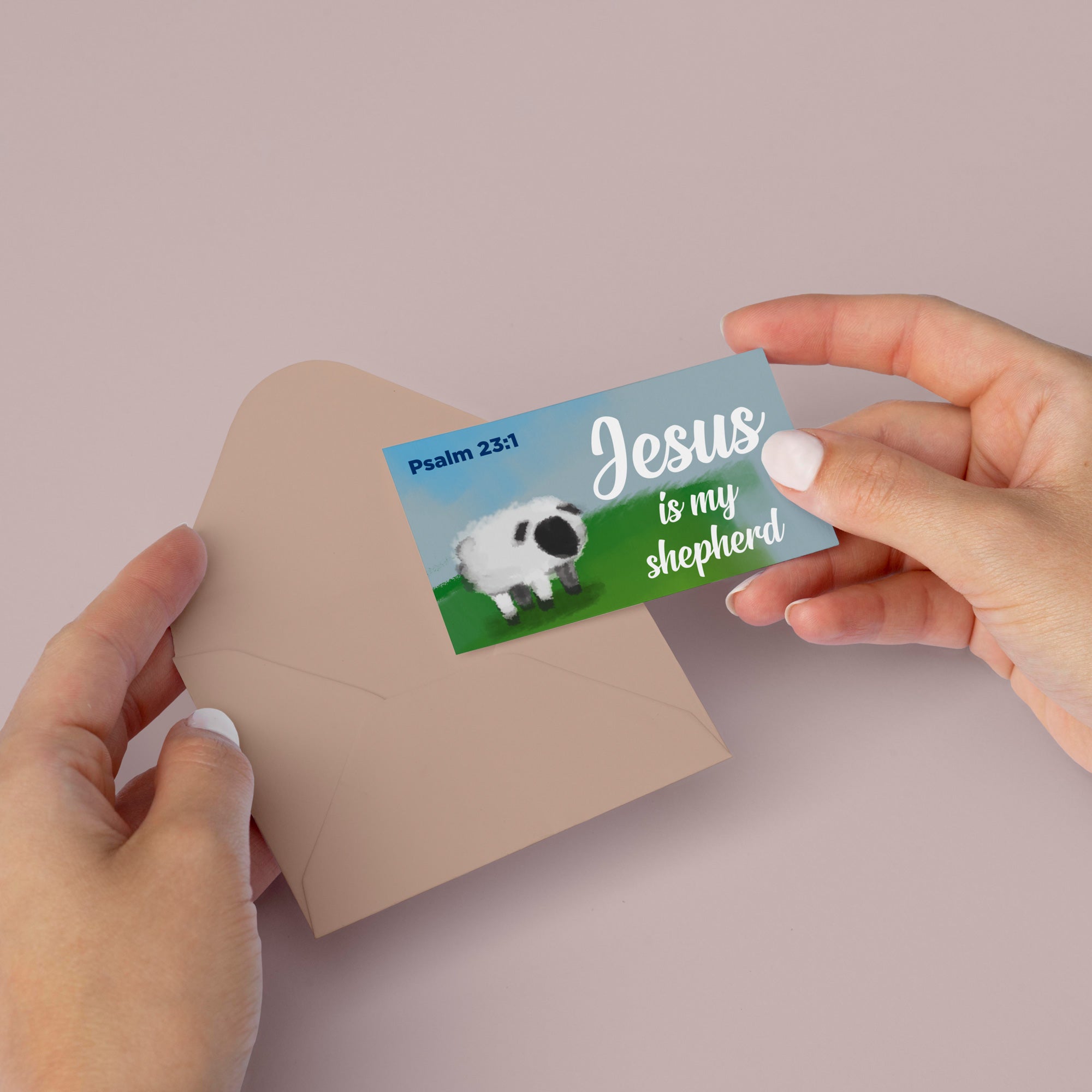 Children and Youth, Pass Along Scripture Cards, Jesus is my Shepherd, Psalm 23:1 Pack of 25