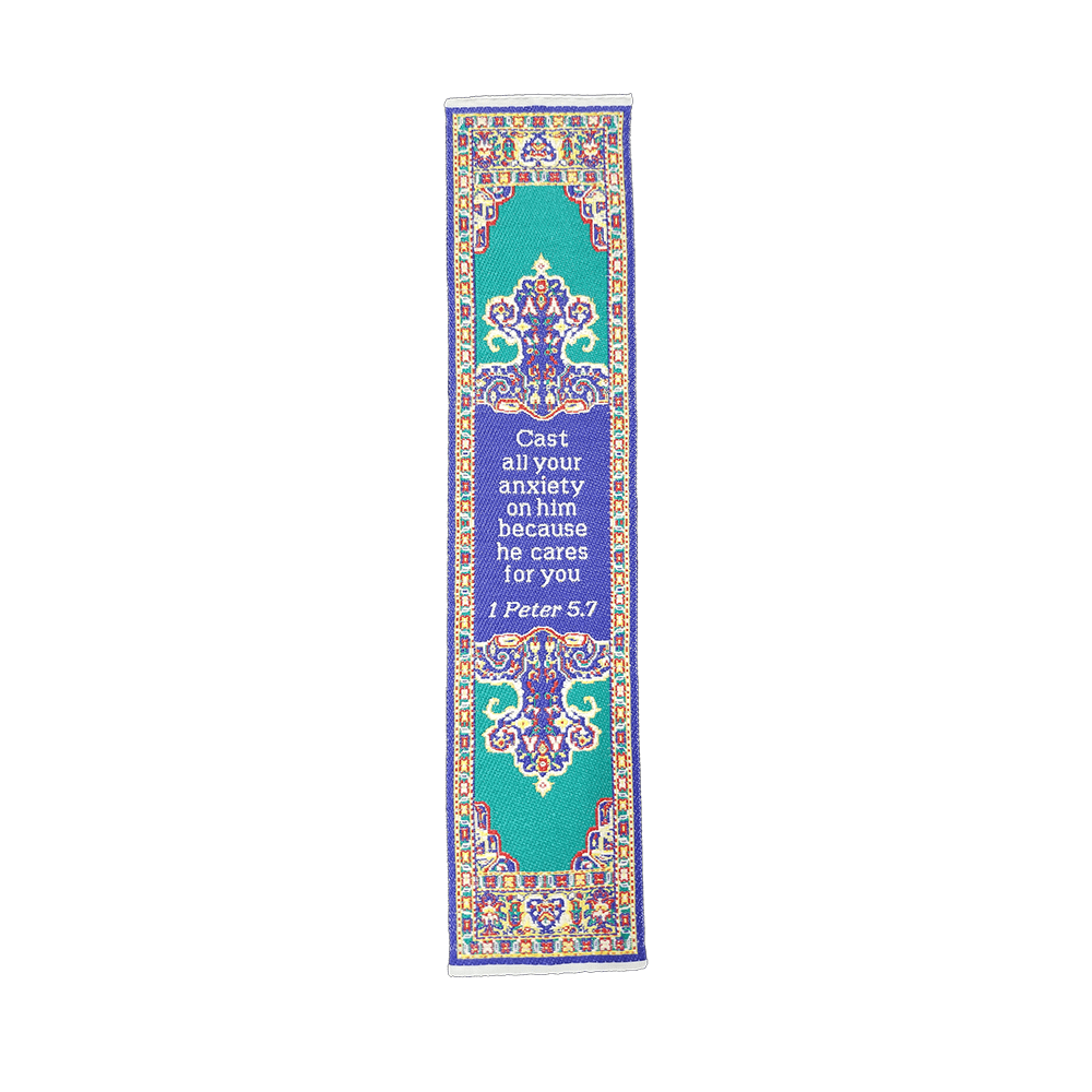 Fabric Bookmark Assortment #4 - 4 Woven Logos Bookmarks - Logos Trading Post, Christian Gift