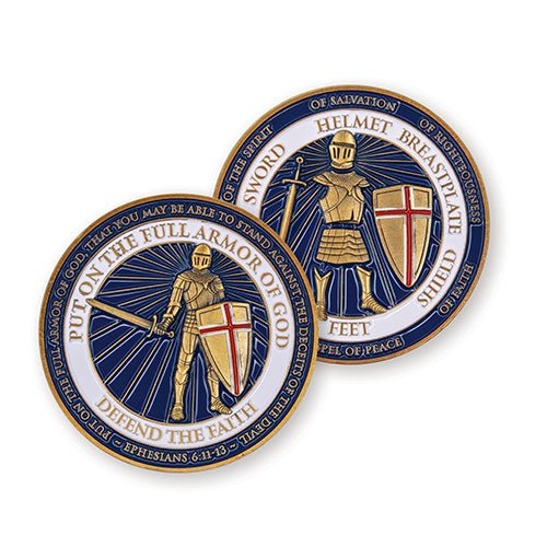 Armor of God Challenge Coins, Assorted Pack of 7