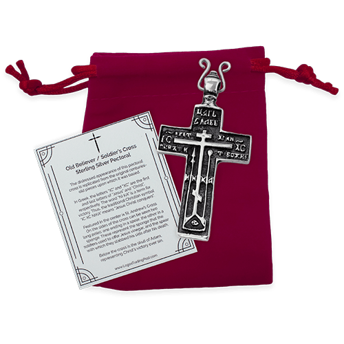 Old Believer Soldiers Cross, Large Sterling Silver Pectoral (No Chain)