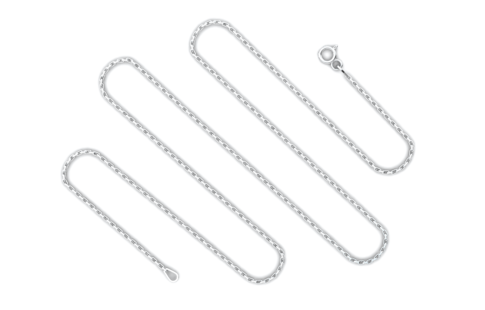 Cable Medium (1.5mm) Sterling Silver Chain, 16", 18", 20", 24", 30"