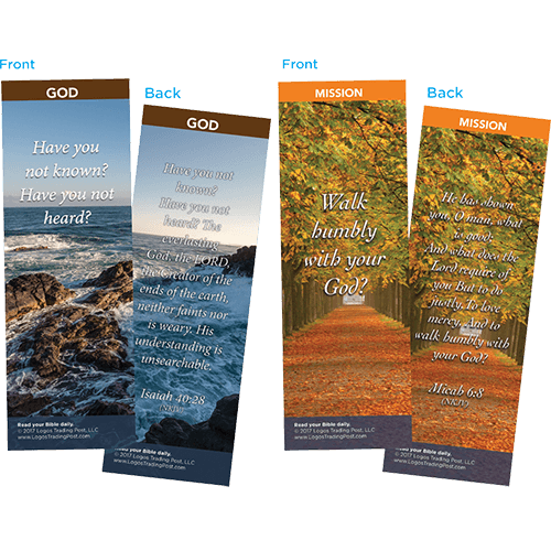 Bible Verse Bookmarks Variety Pack of 60 - Assortment 7