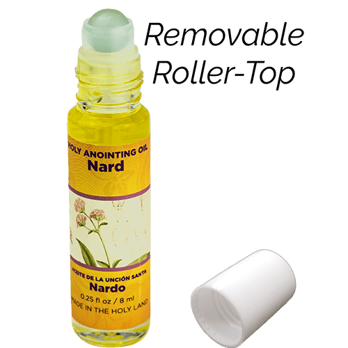 Nard Anointing Oil from Israel, Bulk Set of 6 Roll On Bottles, 1/4 oz Each, Made in the Holy Land of Jerusalem, Prayer Gift for Pastors & Priests, Aceite Ungido de Nardo