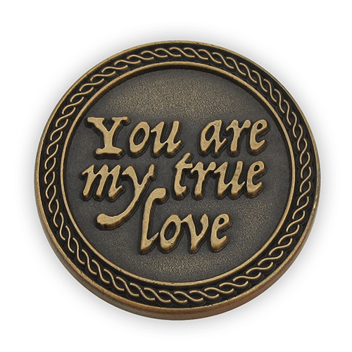 You Are My True Love Romantic Love Expression Antique Gold Plated Coins