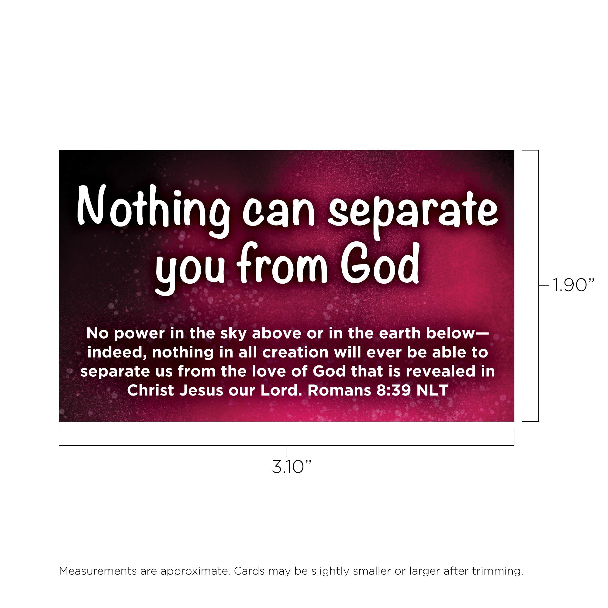 Children's Pass Along Scripture Cards - Nothing Can Separate You From God, Pack of 25
