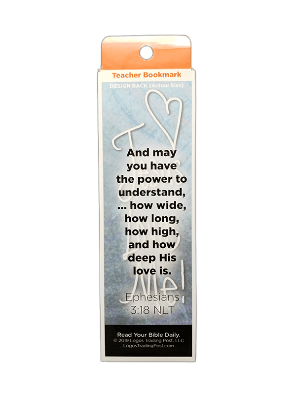 Children's Christian Bookmark, Jesus Loves Me, Ephesians 3:18 - Pack of 25 - Logos Trading Post, Christian Gift