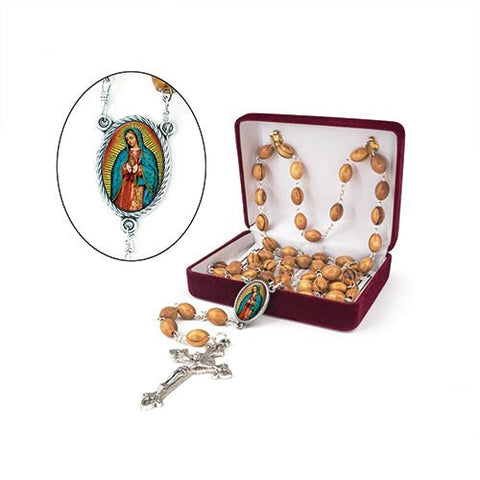 Our Lady of Guadalupe Olive Wood Rosary