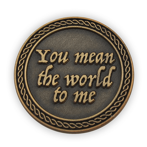 "You Are My One and Only" Romantic Love Expression Antique Gold Plated Coins