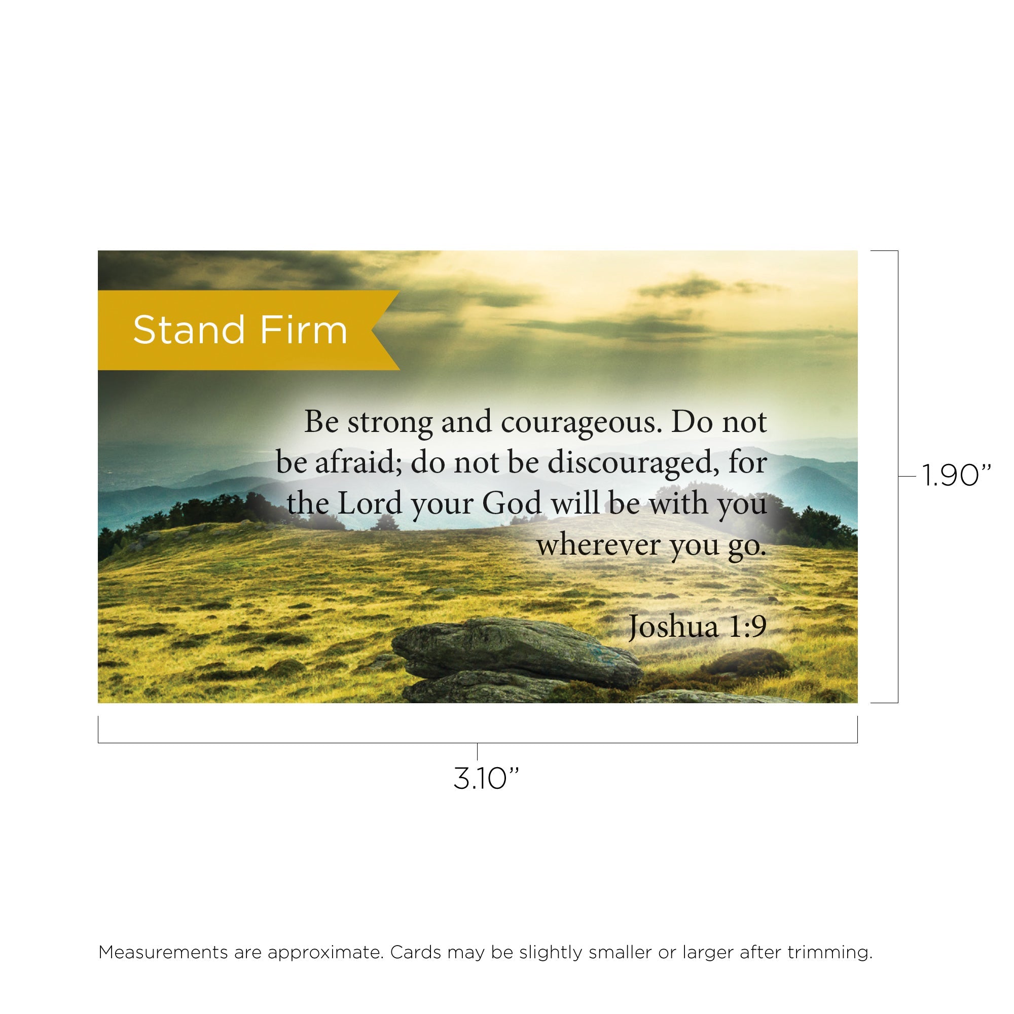 Stand Firm, Joshua 1:9, Pass Along Scripture Cards, Pack 25