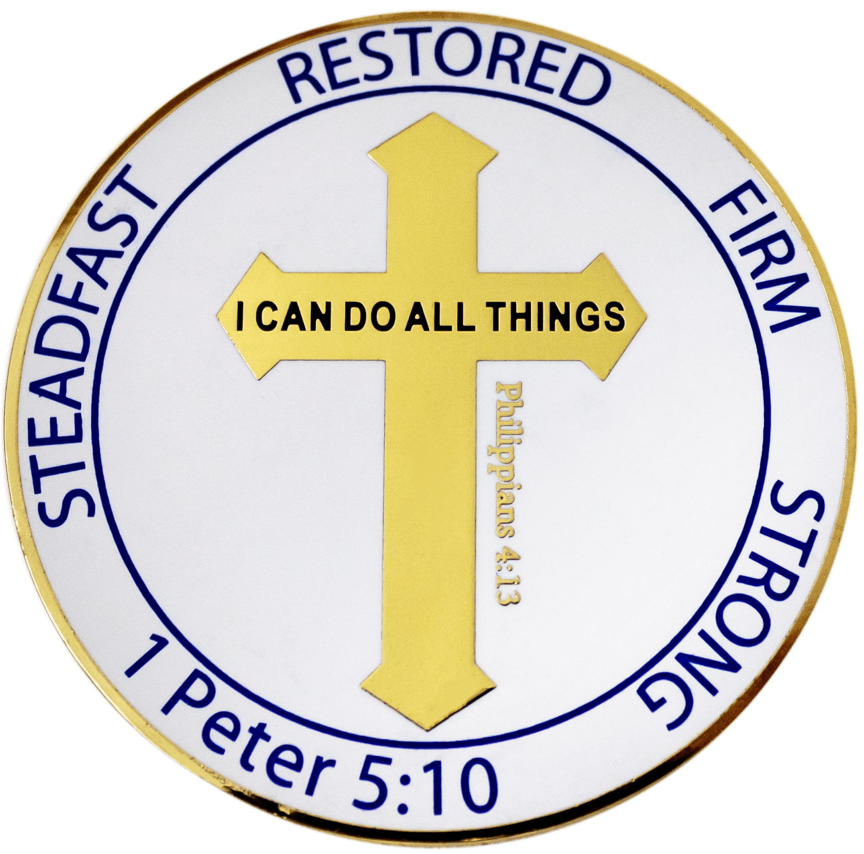 Overcomers Gold Plated Challenge Coin For Men and Boys -  Philippians 4:13