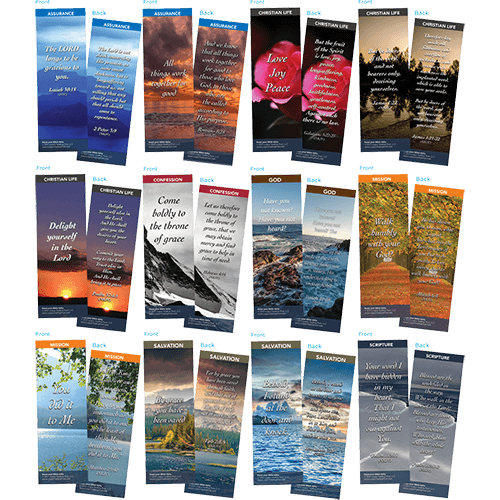 Bible Verse Bookmarks Variety Pack of 60 - Assortment 7