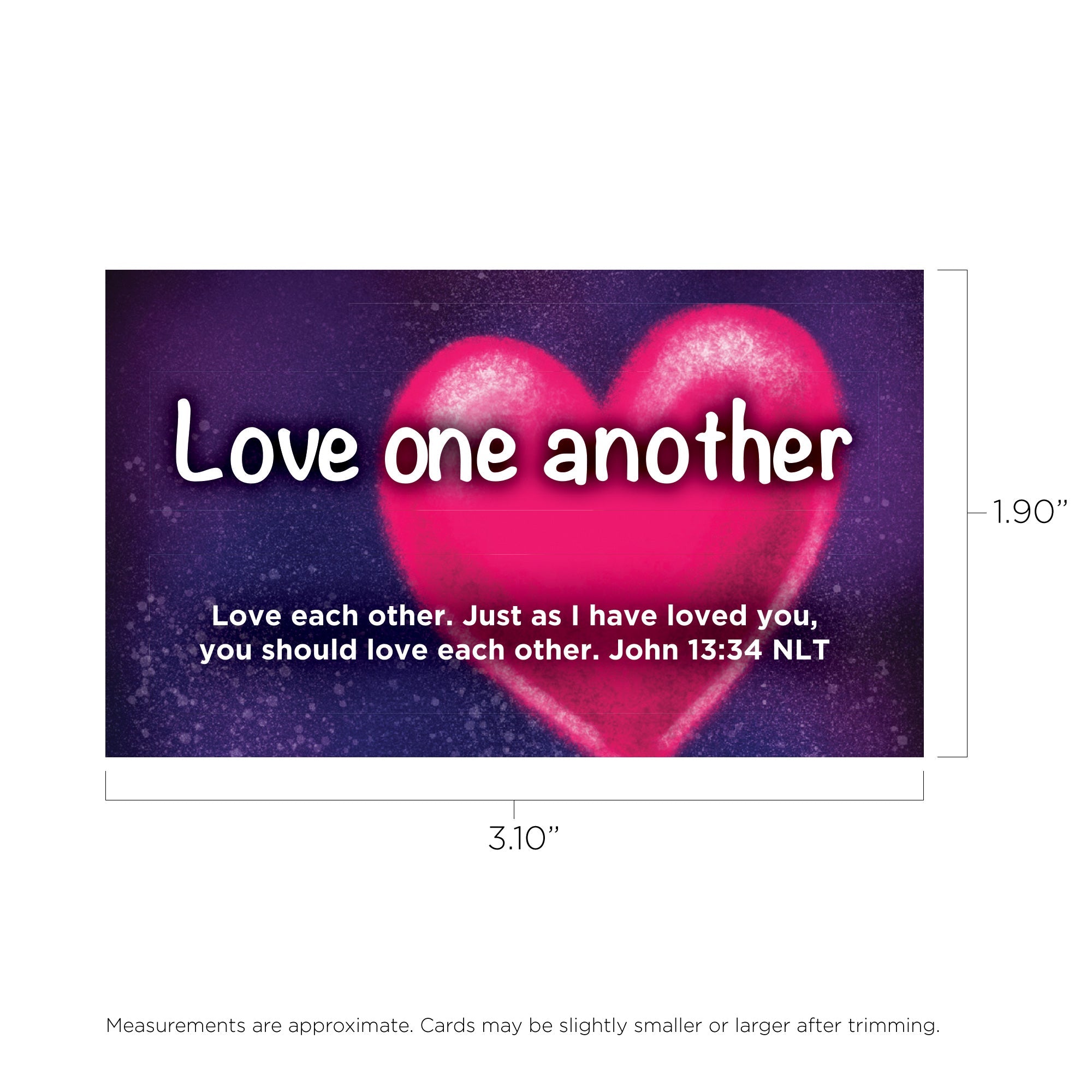 Children and Youth, Pass Along Scripture Cards, Love One Another, John 13:34, Pack of 25
