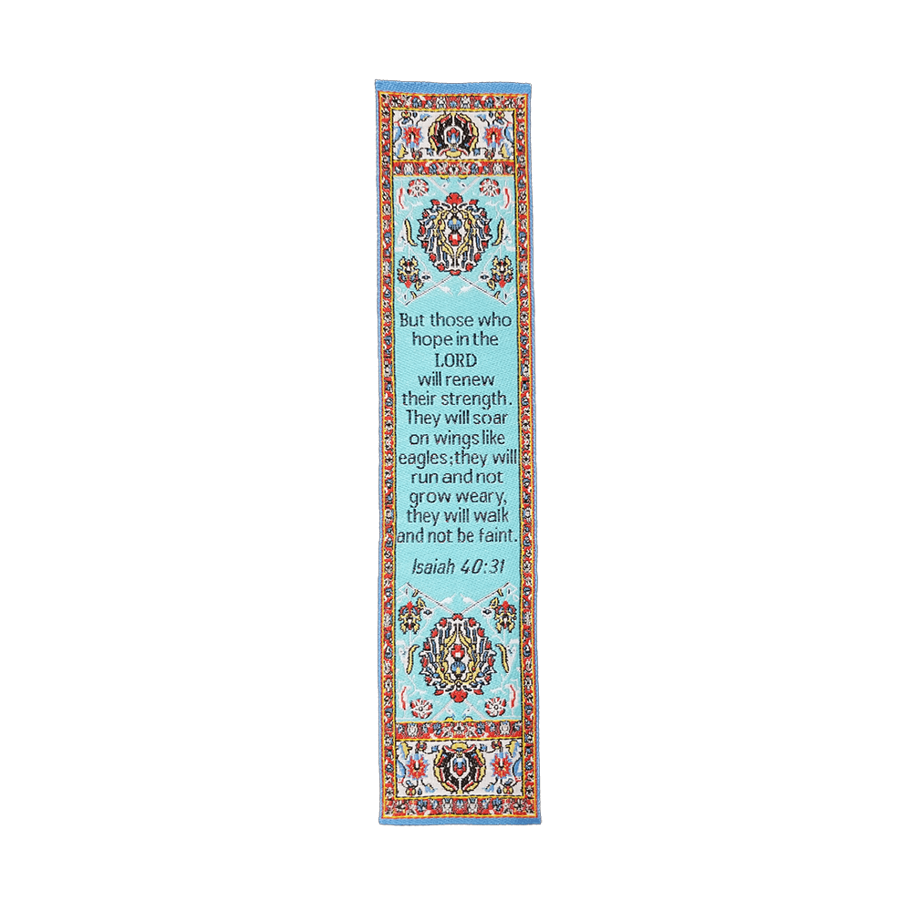 Fabric Bookmark Assortment #3 - 4 Woven Logos Bookmarks - Logos Trading Post, Christian Gift