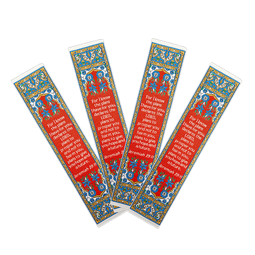For I know the plans I have for you fabric bible verse bookmark pack of 4 - all 4 scripture bookmarks