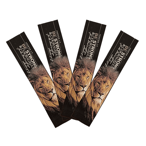 Be strong and courageous fabric bible verse bookmark pack of 4 - all 4 scripture bookmarks