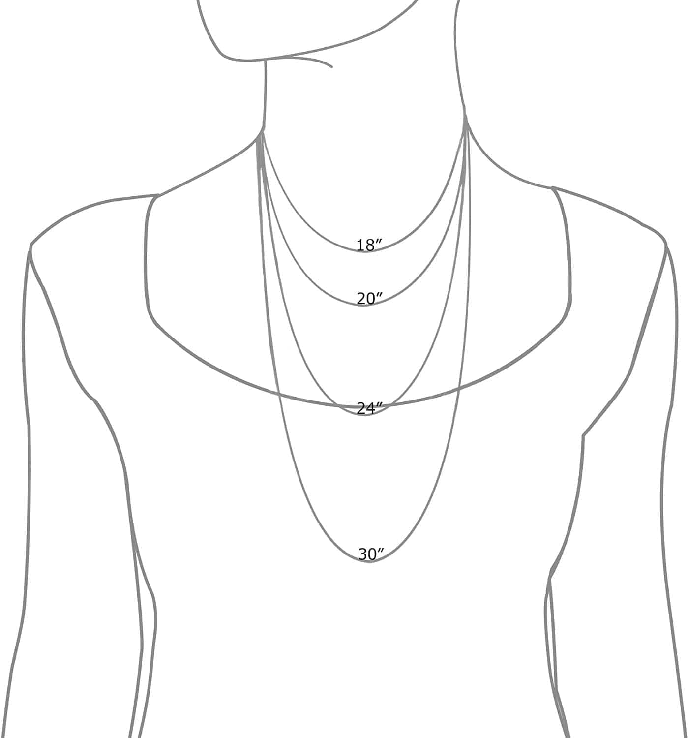 Figaro (1.6mm) Sterling Silver Chain, 18", 20", 24", 30"