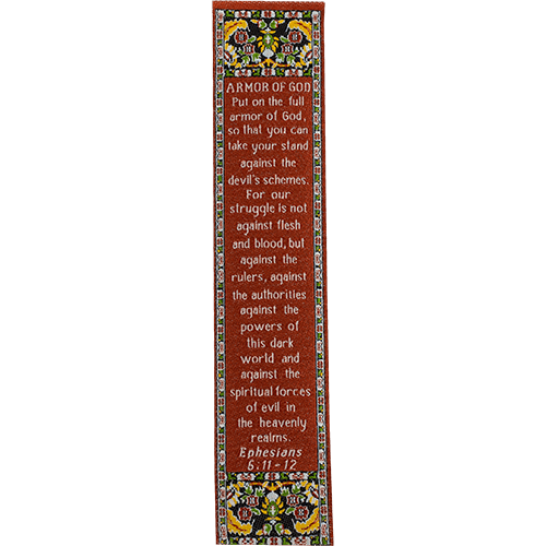 Armor of God, Woven Fabric Christian Bookmark - Ephesians 6:11-12