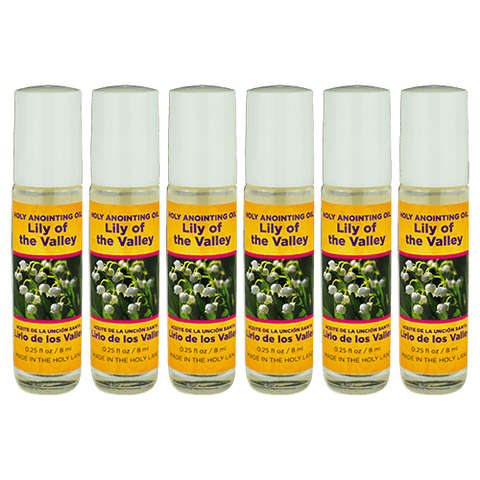 All 6 bottles of lily of the valley anointing oil from the holy land of Israel