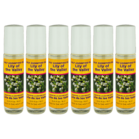 All 6 bottles of lily of the valley anointing oil from the holy land of Israel