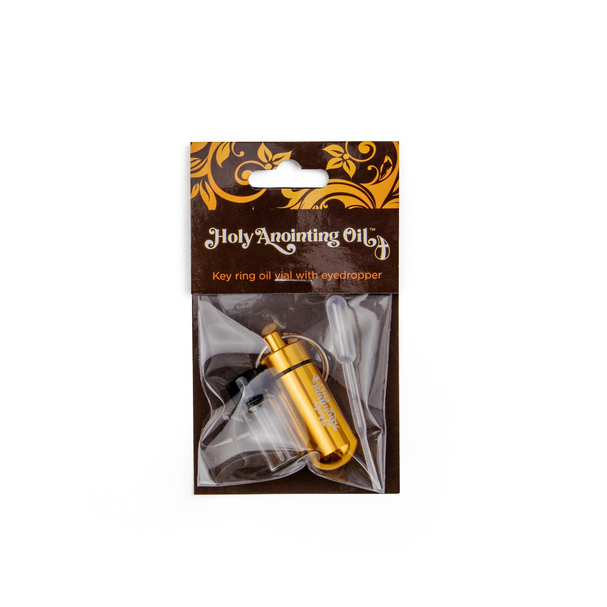 Oil Vial Keyring showing complete package