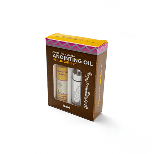 Nard Anointing Oil from Israel, Deluxe Gift Box Set - Silver