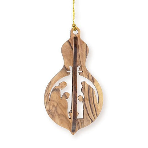 Wise Men & Star, 3D Olive Wood Christmas Ornament