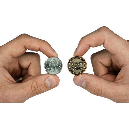 "Forever Won't Be Long Enough" Romantic Love Expression Antique Gold Plated Coins