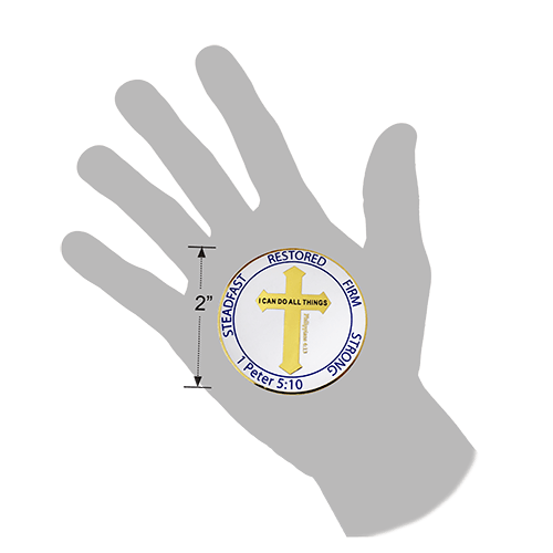 Men's Purity Coin Gold Plated Christian Challenge Coin - 1 Peter 5:10