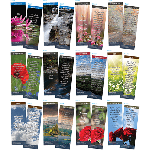 Bible Verse Bookmarks Variety Pack of 60 - Assortment 12