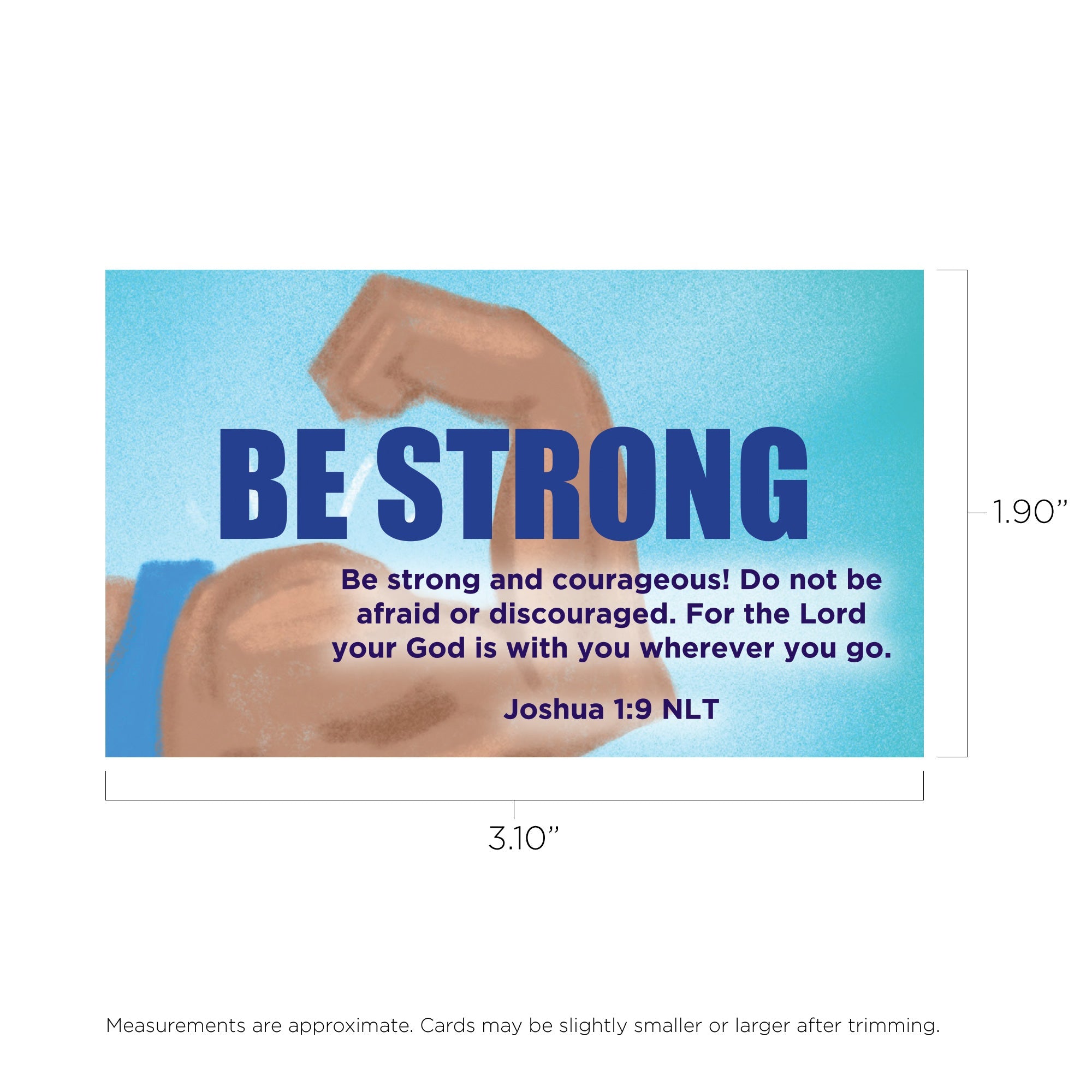 Children's Pass Along Scripture Cards - Be Strong, Pack of 25