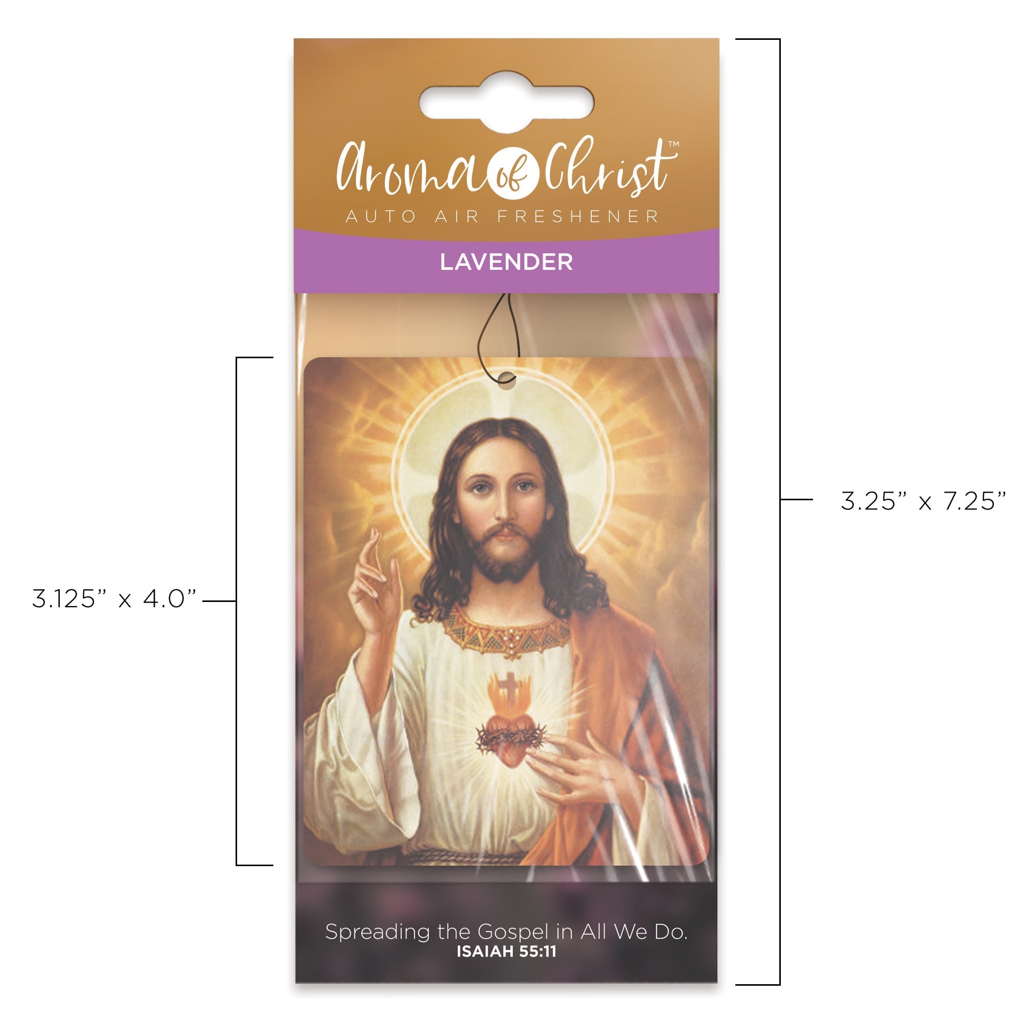 Air Freshener Sacred Heart of Jesus and Immaculate Heart of Mary - Lavender