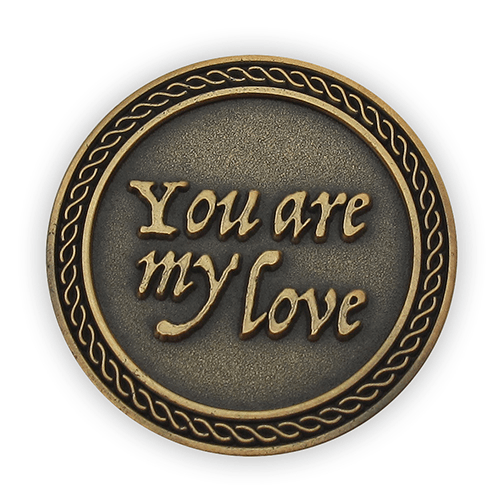 "Forever Won't Be Long Enough" Romantic Love Expression Antique Gold Plated Coins