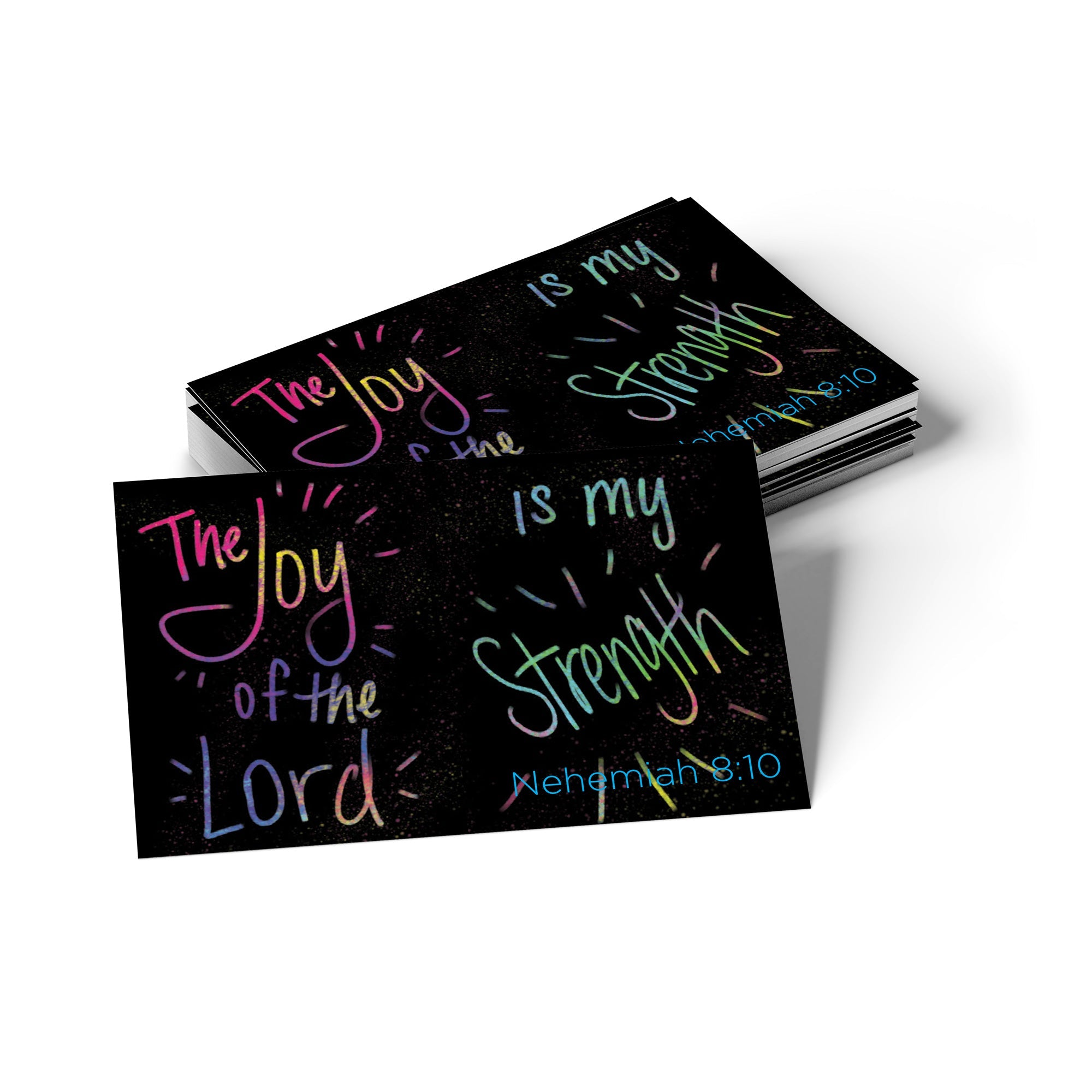 Children and Youth, Pass Along Scripture Cards, The Joy of the Lord is my Strength, Nehemiah 8:10 Pack of 25