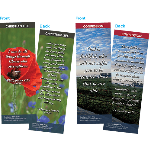 Bible Verse Bookmarks Variety Pack of 60 - Assortment 1