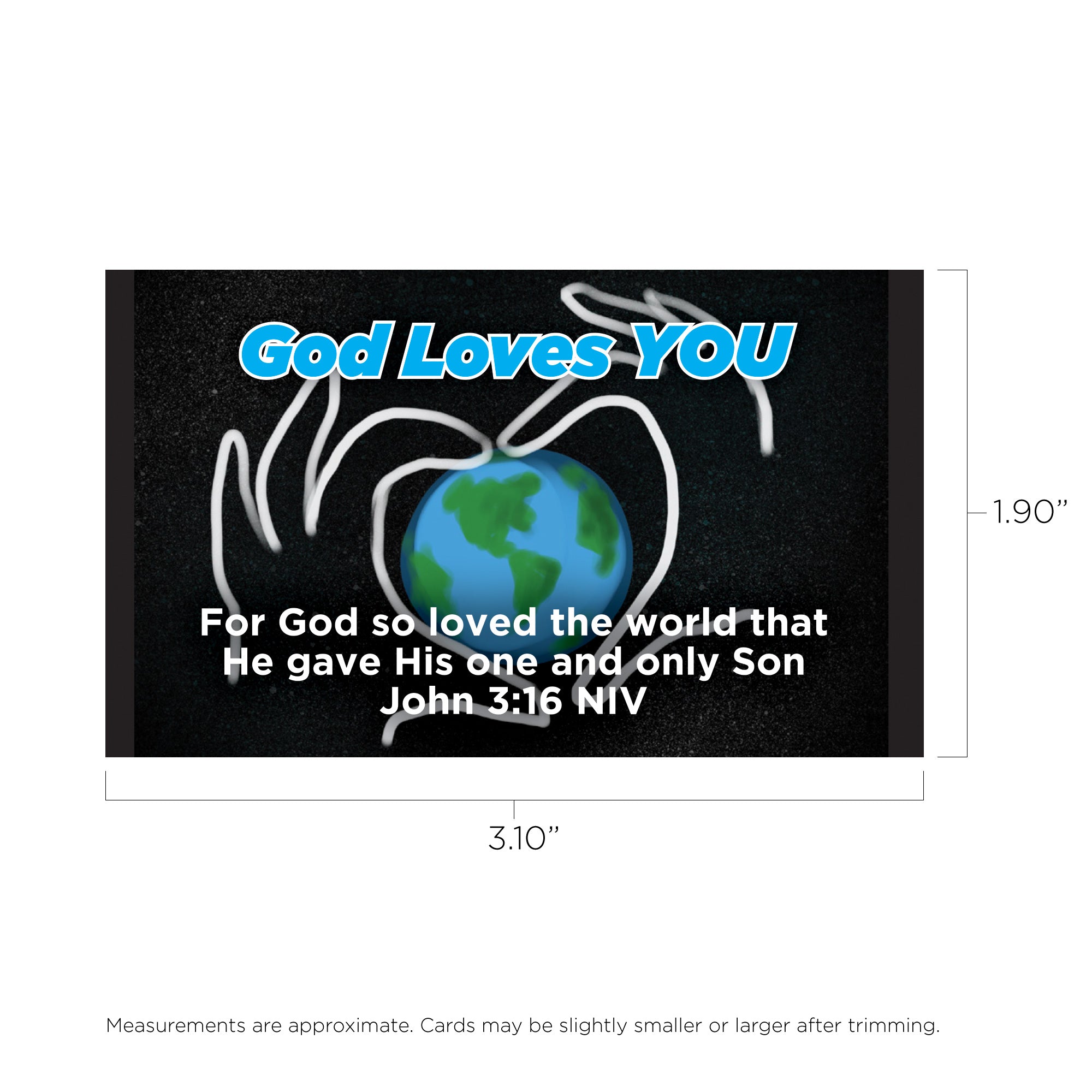 Children's Pass Along Scripture Cards - God Loves You, Pack of 25