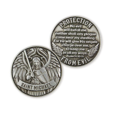 Archangel St Michael, Patron Saint of Police Love Expression Coin