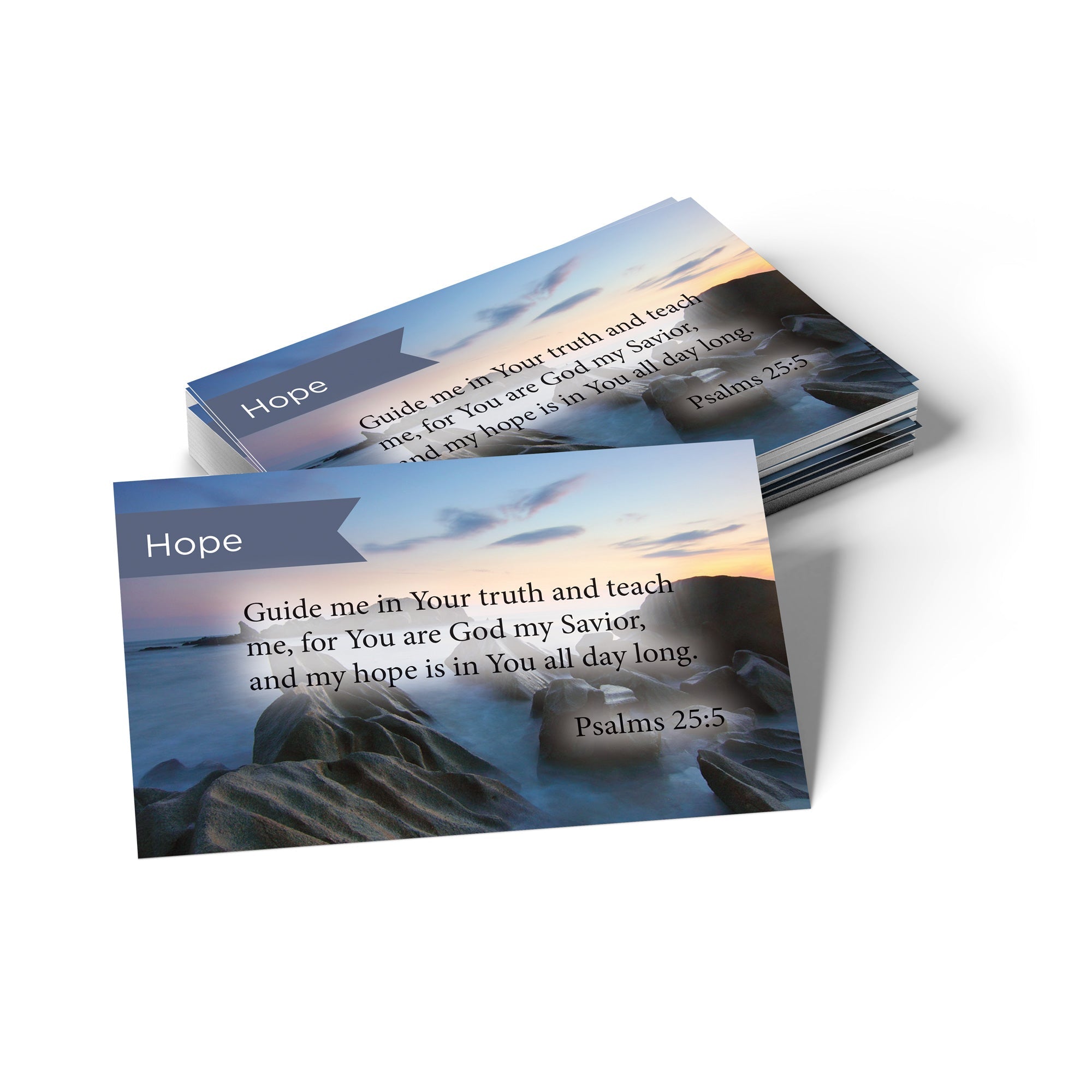 Hope, Guide Me, Psalms 25:5, Pass Along Scripture Cards, Pack 25