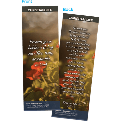 Present Your Bodies a Living Sacrifice, Holy, Acceptable to God Bookmarks, Pack of 25