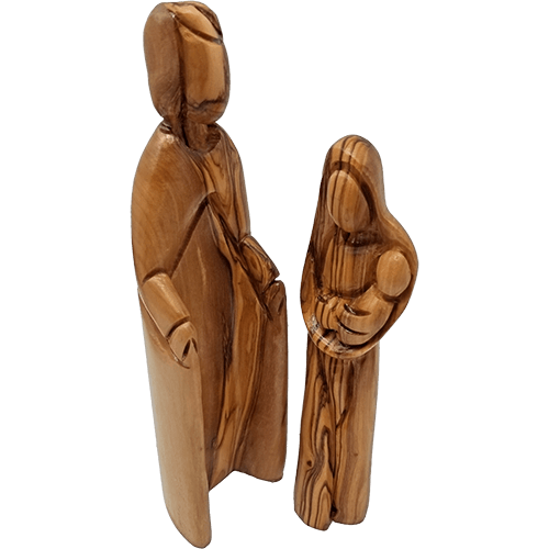 Olive Wood Holy Family Nested- 2 piece