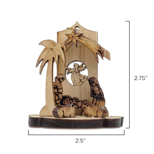 Candle Nativity Scene, Olive Wood Manger Grotto