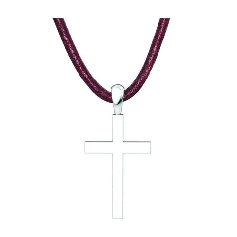 Men's Simple Sterling Silver Cross