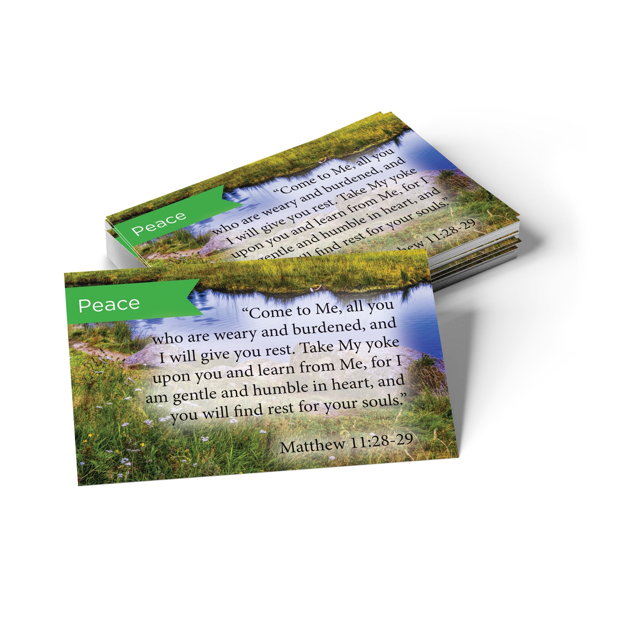 Peace, Matt 11:28-29, Pass Along Scripture Cards, Pack 25