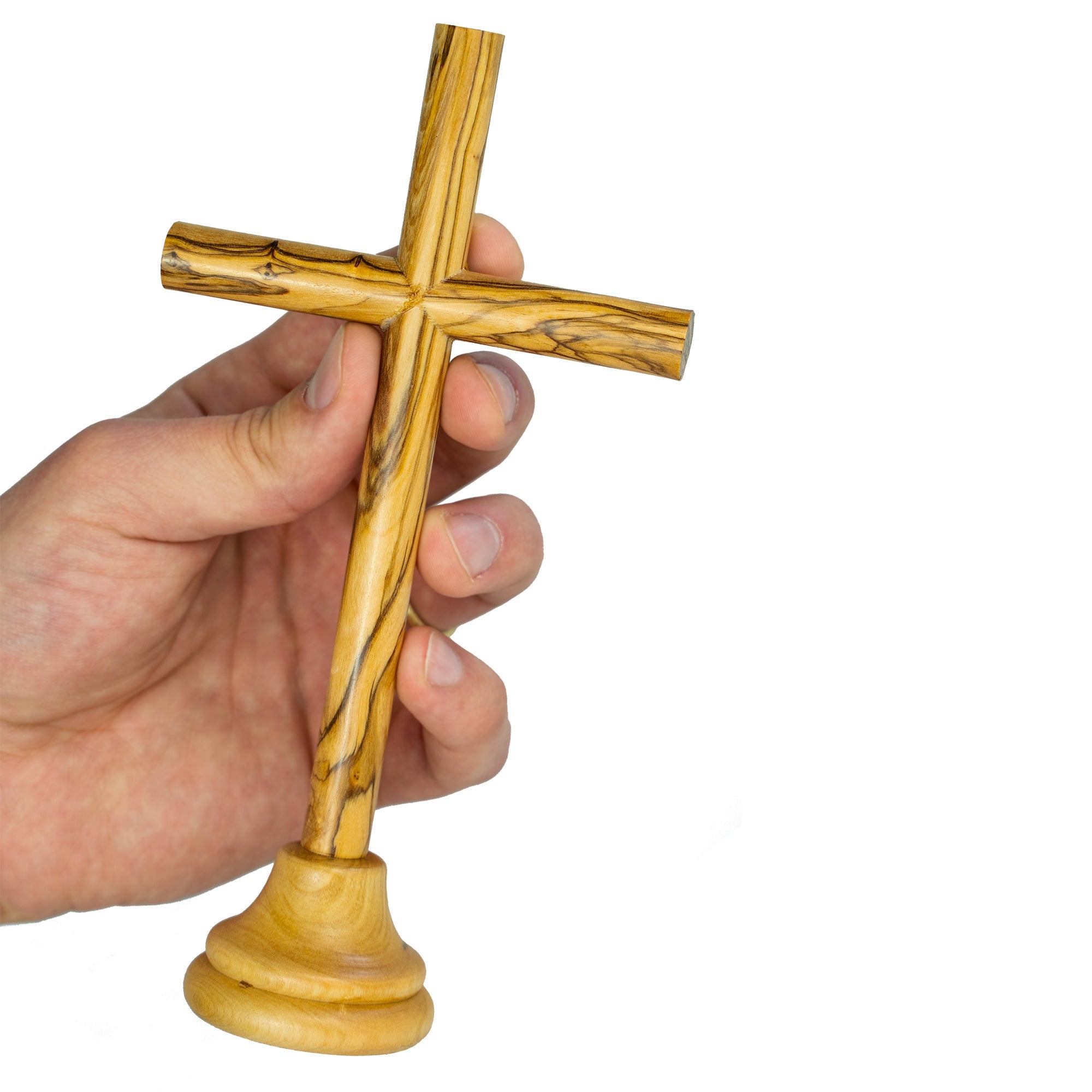 7" Olive Wood Standing Cross
