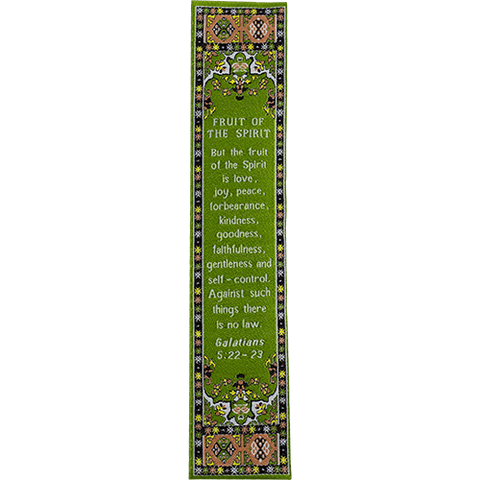 Fruit of the Spirit, Woven Fabric Christian Bookmark, Galatians 5:22-23