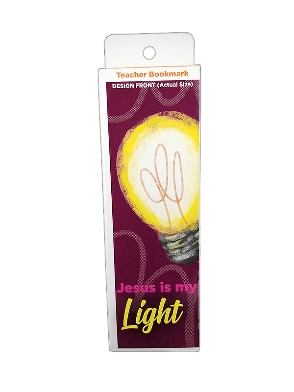 Children's Christian Bookmark, Jesus is My Light, John 8:12 - Pack of 25 - Logos Trading Post, Christian Gift