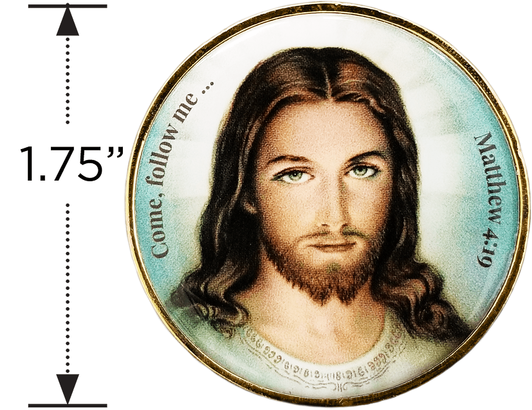 Sacred Heart of Jesus Christian Challenge Coin - Proverbs 3:5-6