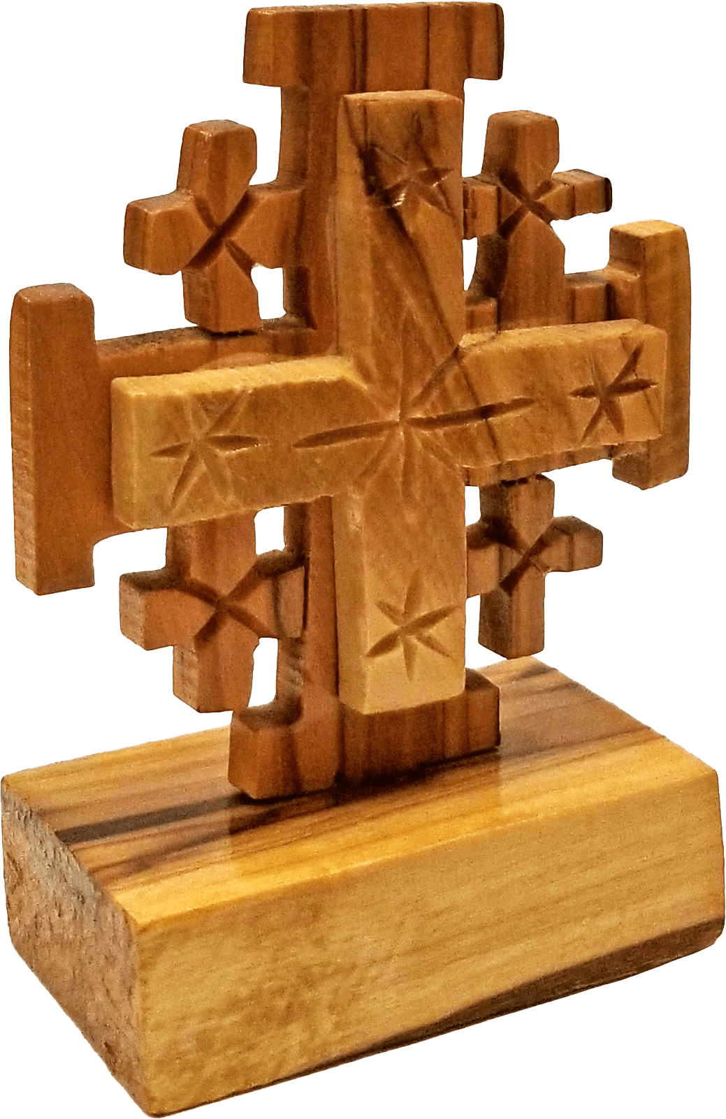 Jerusalem Cross on a Stand - Large tilted right